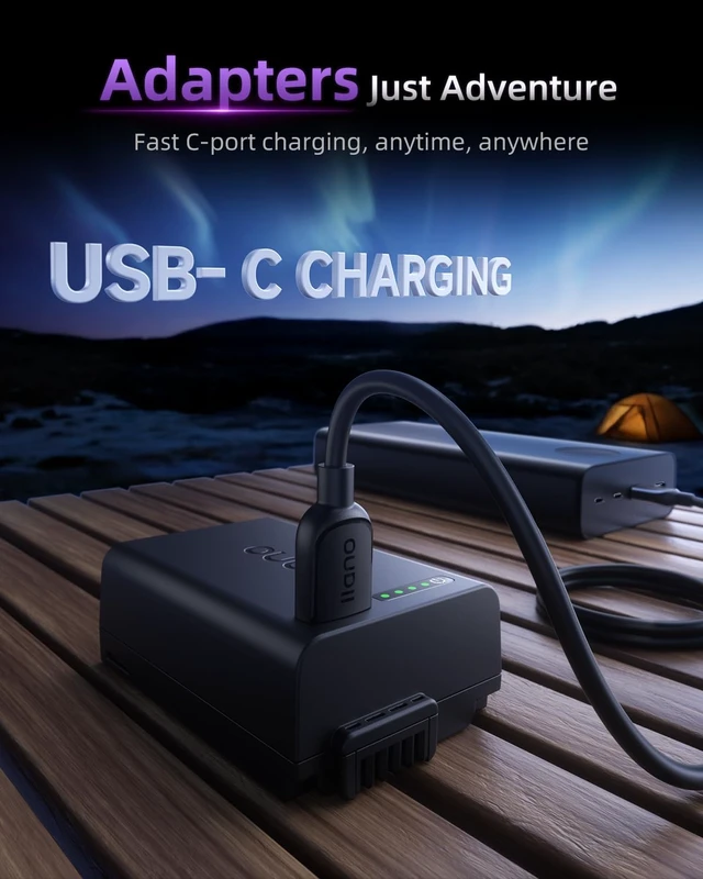 Alt view image 4 of 7 - 2-Pack Aurora USB-C EN-EL25 Battery, 1250mAh High Capacity For Nikon Z50 II, Z50, Z30, Z fc Camera, Instant Power Display, Fully decoded