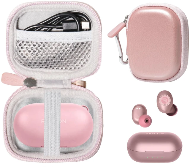 Main image of Case for Raycon Everyday Earbuds Classic Bluetooth Wireless with Microphone - Stereo Sound, Active Noise Canceling, in-Ear Bluetooth Headset True Wireless Earbuds (Rose Gold)