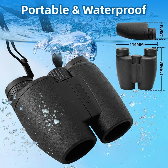 Alt view image 3 of 5 - 8x30 Compact Waterproof Binoculars for Adults 8x30, Compact, Waterproof, LIght Weight, High Power, Adults & Kids, Travel, Hiking, Bird-Watching, Cruise, Concert, Sport