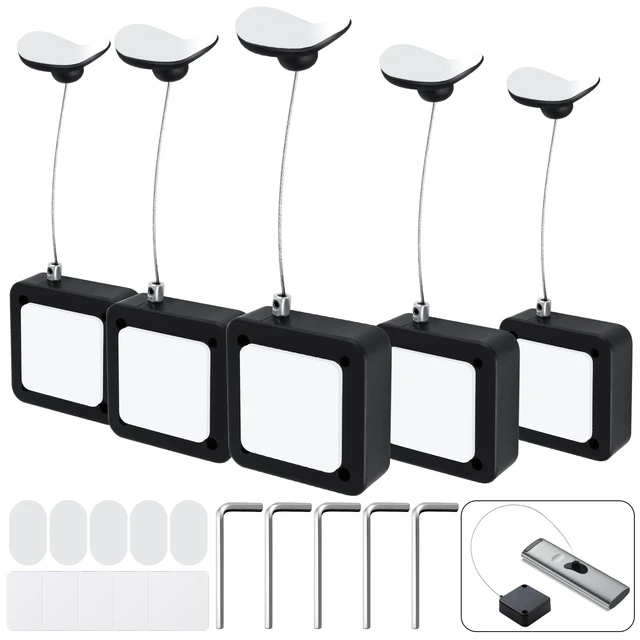 Main image of 5 PCS TV Remote Leash with Cable Lock 7.5ft/2.3m Retractable Remote Control Tether TV Remote Leash with Cable Lock Remote Rescue for for Home Showroom Hotel Never Lose Your Remote Again