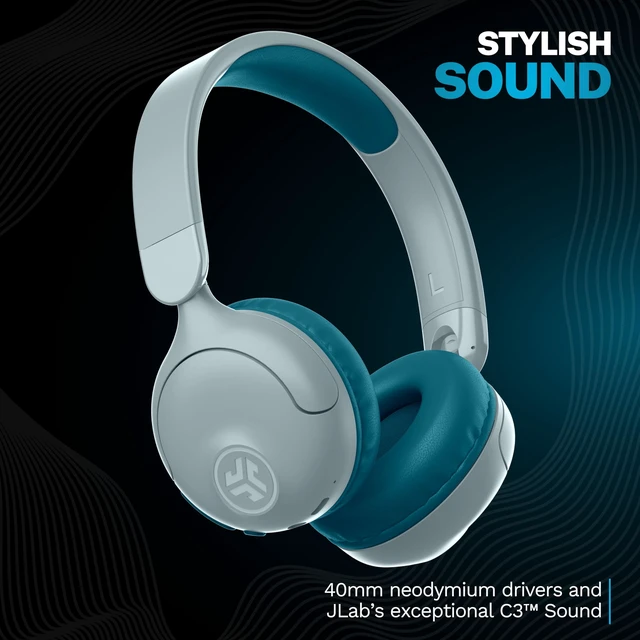 Alt view image 2 of 5 - JBuddies Pop, Kids Wireless Headphones, Bluetooth, Kids Headphones, Wireless Share, Teal