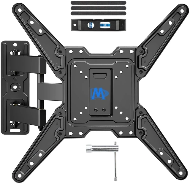 Main image of Full Motion TV Wall Mount - 26 to 55 Inch, Swivel & Extend 16.7 Inch, VESA 400x400mm, 77LBS