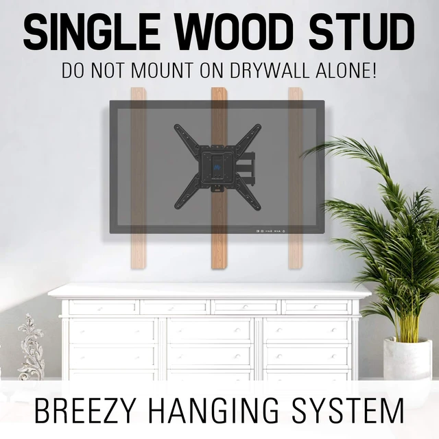Alt view image 7 of 7 - Full Motion TV Wall Mount - 26 to 55 Inch, Swivel & Extend 16.7 Inch, VESA 400x400mm, 77LBS