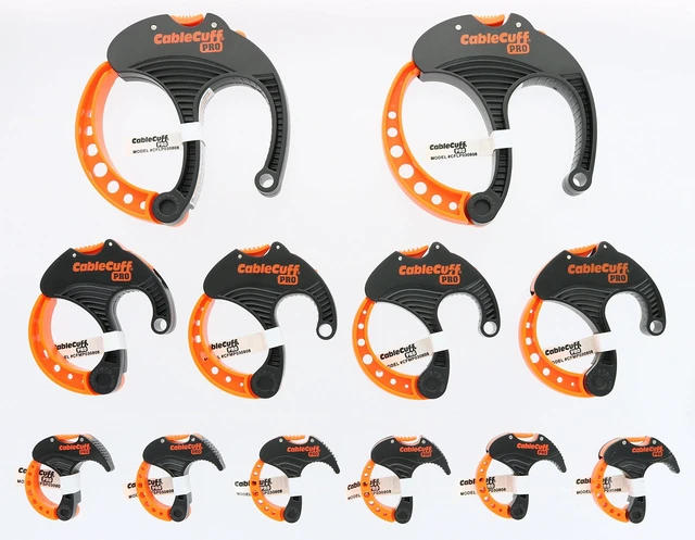 Main image of PRO (12 pack: 2 x large 3 inches, 4 x medium 2 inches, 6 x small 1 inch diameter) adjustable, reusable, ties replace for extension cables or electronics