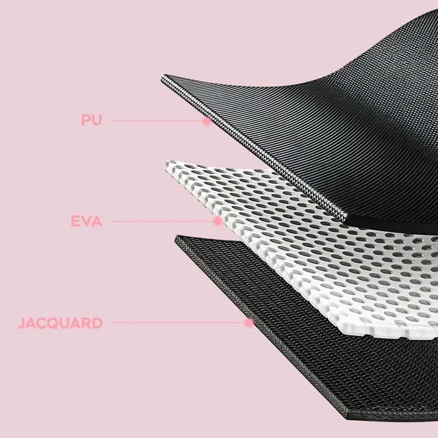 Alt view image 6 of 7 - Hard Headphone Case for JLab JBuds Lux ANC/Raycon The Everyday, Pink Foldable Over-Ear Headphones Travel Carrying Case, Mesh Pocket, Hard Eva Shell