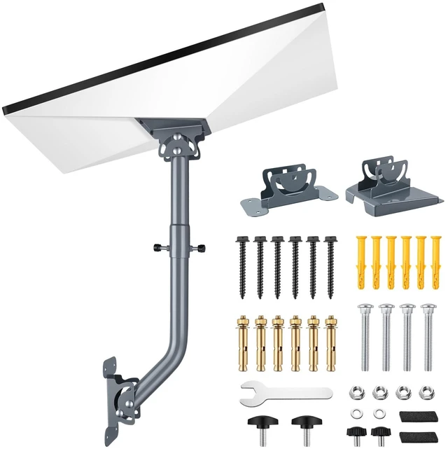 Main image of Starlink Mount for Standard 4/4X & Gen 3 V3, 360° Adjustable Wall Roof Pole Kit with Aluminum Pipe Adapter, Heavy-Duty Stainless Steel, Weather-Resistant Outdoor Bracket