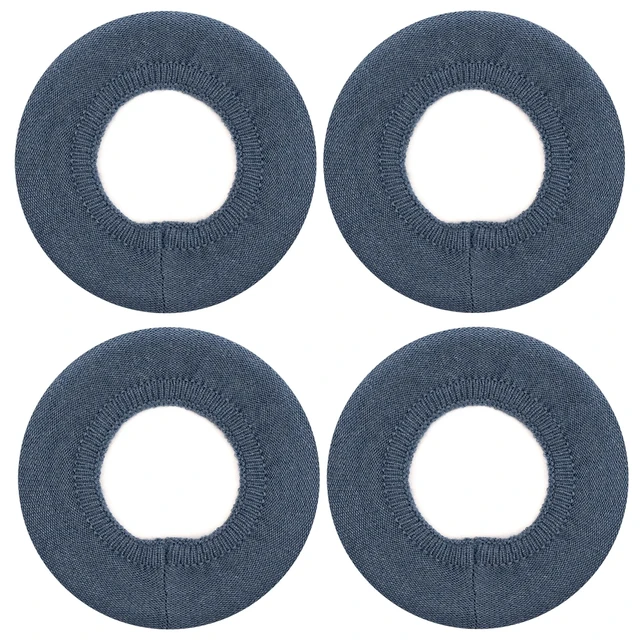 Alt view image 3 of 6 - Knit Headphone Earcup Covers, 2 Pairs, Blue, 8-11 cm Earpads SGS Safety Certified, Skin-Friendly Non-Toxic Knit, Washable, Guards Against Sweat, Moisture And Dust, Easy On/Off
