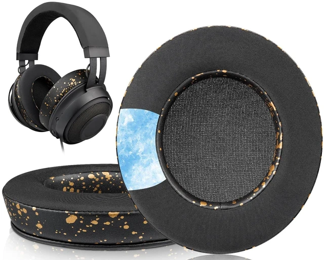 Main image of Cooling Earpads for Razer Kraken 2019/Nari - Black Gold for Kraken(2019/X/V3 X/Tournament/Ultimate/Kitty), Nari(2018/Essential/Ultimate) Headphones