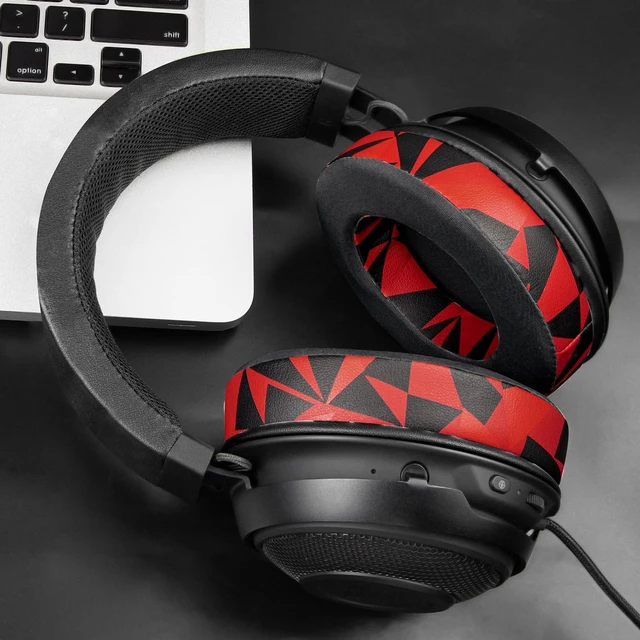 Alt view image 7 of 7 - Cooling Earpads for Razer Kraken 2019/Nari - Red Storm for Kraken(2019/X/V3 X/Tournament/Ultimate/Kitty), Nari(2018/Essential/Ultimate) Headphones