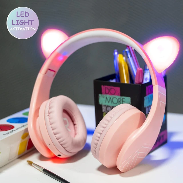 Alt view image 2 of 7 - Bluetooth Headphones for Kids, Wireless Foldable Headphones Over Ear, Headphone with Microphone, 85DB Volume Limit, Wireless and Wired Headset with Micro SD, FM for Cellphones, Tablets, PC