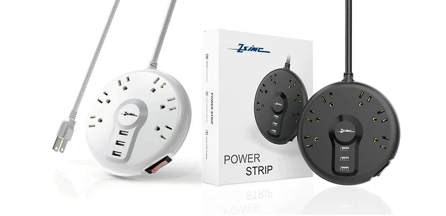 Alt view image 5 of 6 - Travel Power Strip, Cruise Essentials with 6.5FT Long Extension Cord Cruise Approved Power Strip, 6 Outlets 3 USB,100% Copper Core, Ultra Thin Flat Plug, Non Surge Protector for Home/Dorm/Office