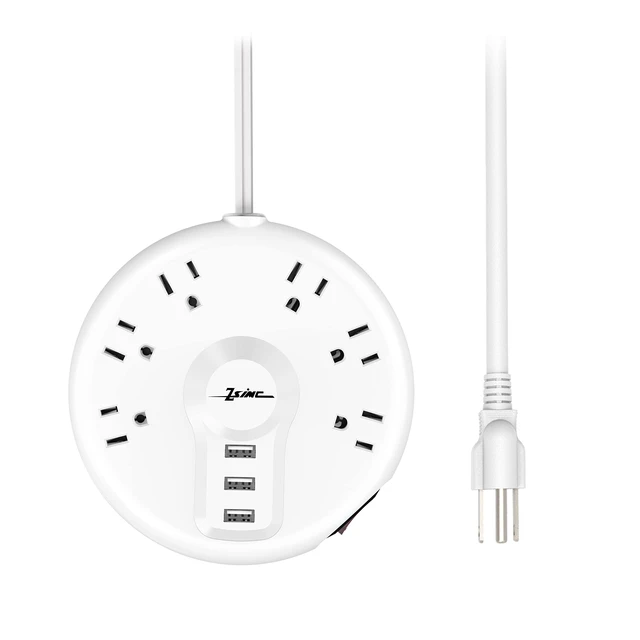 Alt view image 6 of 6 - Travel Power Strip, Cruise Essentials with 6.5FT Long Extension Cord Cruise Approved Power Strip, 6 Outlets 3 USB,100% Copper Core, Ultra Thin Flat Plug, Non Surge Protector for Home/Dorm/Office