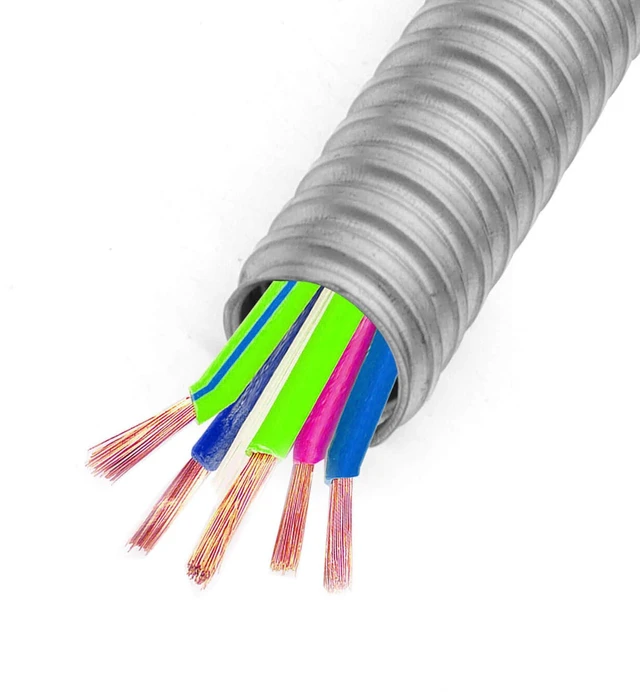 Alt view image 7 of 7 - 3/4 inch x25ft Flexible Electrical Conduit - Galvanized Steel Greenfield Flex Metal Conduit for Exposed Wiring, AC Connections & Industrial Cable Protection