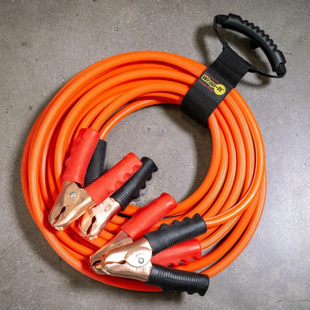 Alt view image 5 of 7 - Easy-Carry Straps - Assorted 3-Pack Black Hook and Loop Straps with a Carrying Handle for Garden Hose, Extension Cord, Cable, Garage, Boat, RV Accessories Organization