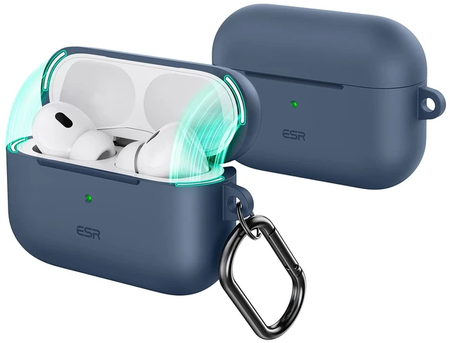 Main image of for AirPods Pro 2 Case, Magnetic Lid, Cloud Series, Blue Compatible with AirPods Pro 2nd/1st Case (2023/2022/2019), (USB-C/Lightning Cable), Full Drop Protection Cover with Carabiner