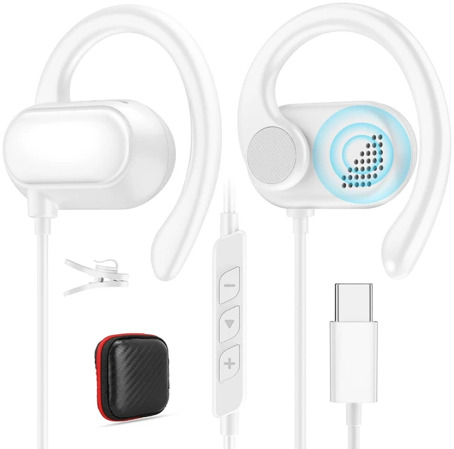 Main image of Open Ear USB C Headphones Wired Earbuds Earphone with Over Ear Hook for Samsung Galaxy S26 S25 Ultra S24,Type C Corded Headset with Mic Volume Control for iPhone 18 Pro Max 17 16 15
