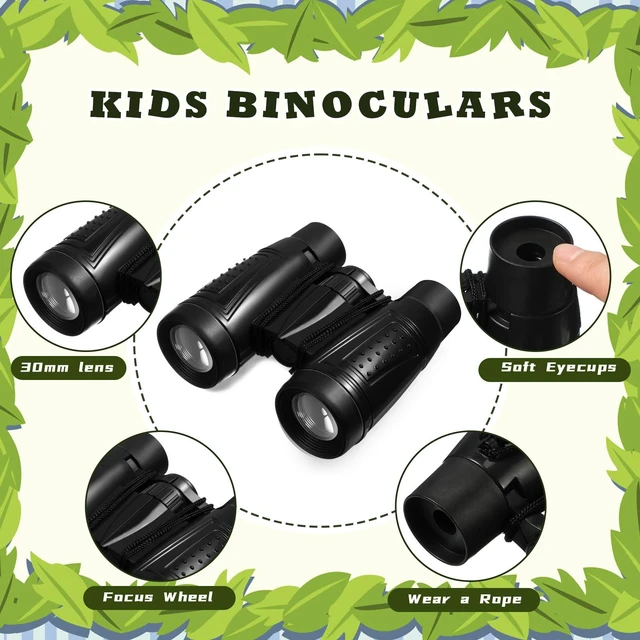 Alt view image 2 of 7 - 24 Pcs Binoculars Bulk Educational Compact Binoculars with Neck String Telescope for Learning Bird Watching Camping Hiking Travel Safaris Birthday Gifts(Black)