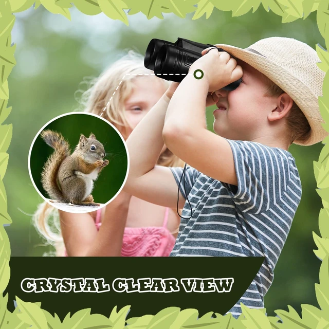 Alt view image 5 of 7 - 24 Pcs Binoculars Bulk Educational Compact Binoculars with Neck String Telescope for Learning Bird Watching Camping Hiking Travel Safaris Birthday Gifts(Black)