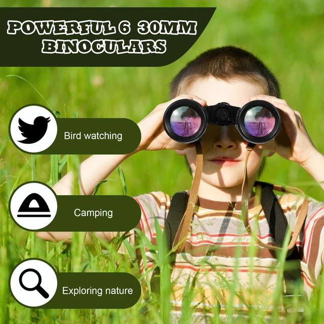 Alt view image 4 of 7 - 24 Pcs Binoculars Bulk Educational Compact Binoculars with Neck String Telescope for Learning Bird Watching Camping Hiking Travel Safaris Birthday Gifts(Black)