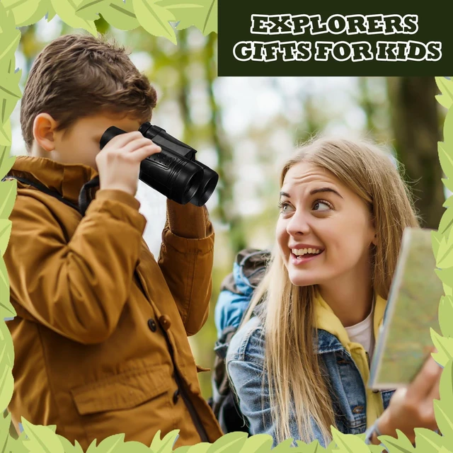Alt view image 7 of 7 - 24 Pcs Binoculars Bulk Educational Compact Binoculars with Neck String Telescope for Learning Bird Watching Camping Hiking Travel Safaris Birthday Gifts(Black)