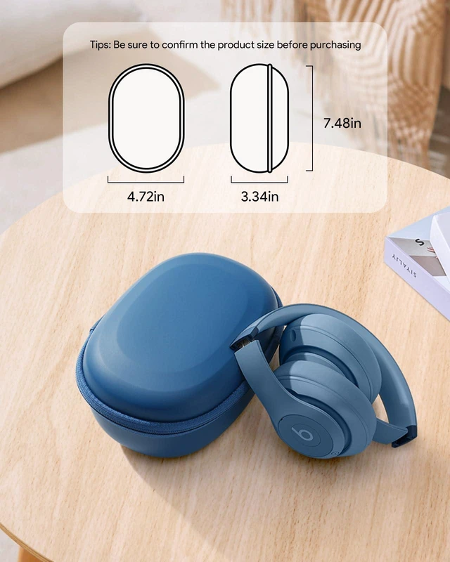 Alt view image 5 of 7 - Case for Beats Studio Pro/Solo 4/Solo 3/Studio3 On-Ear Headphones Portable Travel Hard Shell Storage Bag