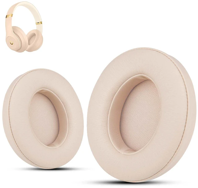 Main image of Earpads Replacement for Beats Studio 3 Wireless, Compatible with Beats Studio 2 & 3 Wired/Wireless/Model B0501/Model B0500 Headphone, Protein Leather & Memory Foam, Satin Gold