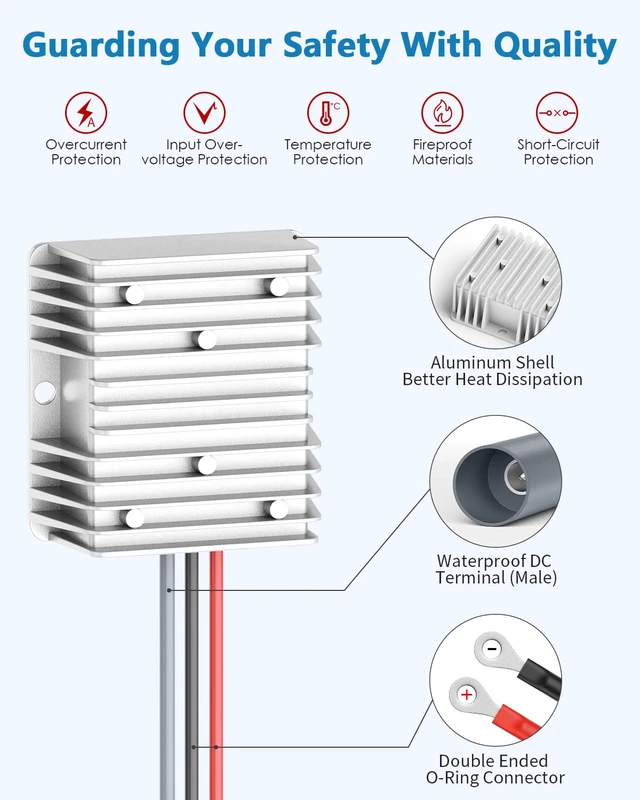 Alt view image 6 of 7 - Starlink Gen 3 Standard 4X Power Supply Cord 12V to 57V Step Up Converter Starlink Gen3 Router Battery Boost Power Adapter 57V 4.5A Zero Voltage Drop,Waterproof Plug for RV Truck Marine and Off-Grid