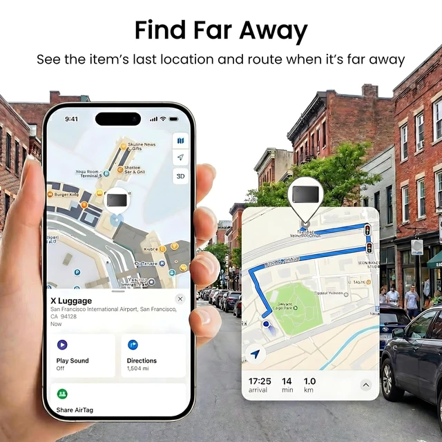 Alt view image 4 of 6 - MFi Certified Wallet Tracker Card Compatible with Apple Find My Air Tag iOS Slim Bluetooth Tracker Card For Wallets Passports Luggage With Rechargeable Battery Waterproof No Subscription Item Locator