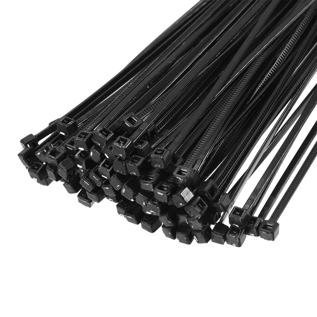 Alt view image 4 of 4 - 200pcs Cable Zip Ties 6 Inch x 0.08 Inch Self-Locking Nylon Tie Wraps Black (Pack of 3)