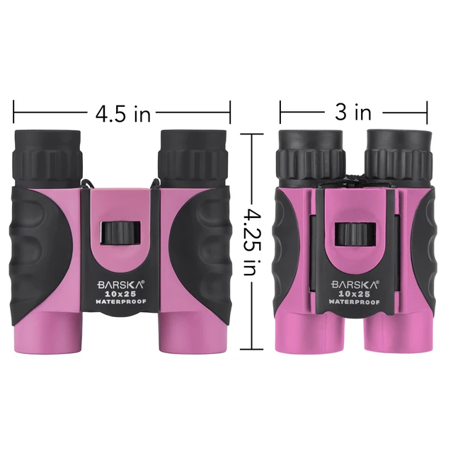 Alt view image 3 of 7 - AB12418 10x25 Waterproof Binocular, Pink, 10x25mm