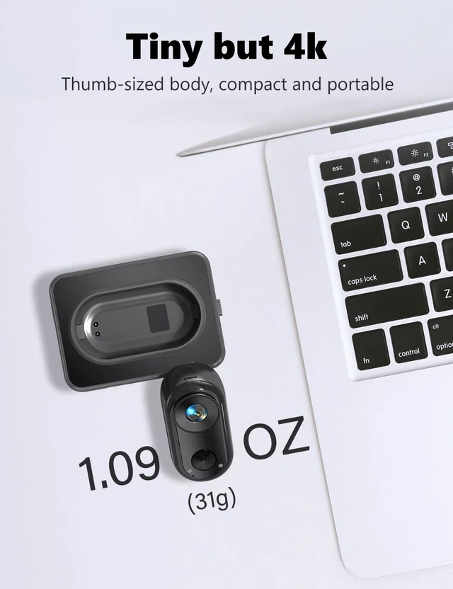 Alt view image 2 of 7 - K70 4K Mini Body Camera POV Action Camera Portable Thumb Wearable Sport Camera WiFi EIS 30M Waterproof Underwater Hands-Free Audio Recording Cam with Magnetic Mount for Vlogging Motorcycling