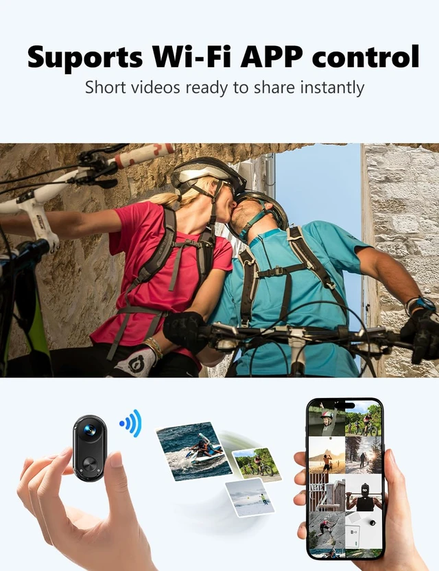 Alt view image 7 of 7 - K70 4K Mini Body Camera POV Action Camera Portable Thumb Wearable Sport Camera WiFi EIS 30M Waterproof Underwater Hands-Free Audio Recording Cam with Magnetic Mount for Vlogging Motorcycling
