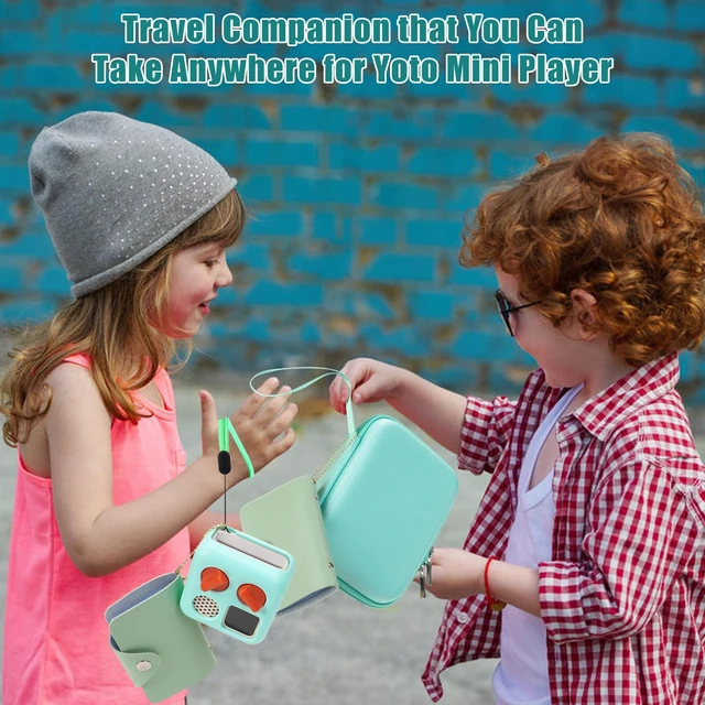 Alt view image 7 of 7 - Travel Storage Case and Thicken Silicone Cover Compatible with Yoto Mini Player - Kids Audio & Music Player and Card Holder for Yoto Card Hold Up to 10 Cards (Green)