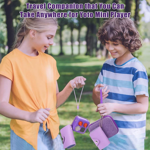 Alt view image 7 of 7 - Travel Storage Case and Thicken Silicone Cover Compatible with Yoto Mini Player - Kids Audio & Music Player and Card Holder for Yoto Card Hold Up to 10 Cards (Purple)