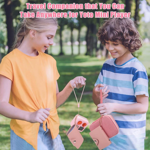 Alt view image 7 of 7 - Travel Storage Case and Thicken Silicone Cover Compatible with Yoto Mini Player - Kids Audio & Music Player and Card Holder for Yoto Card Hold Up to 10 Cards (Pink)