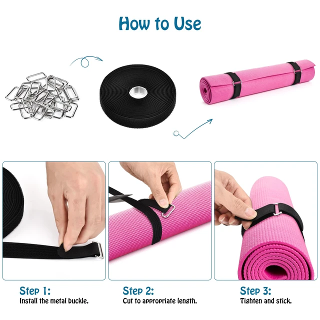 Alt view image 3 of 7 - 0.75" x39.4ft Hook and Loop Straps with 60 Buckles Adjustable Cut-to-Length Cable Ties - Reusable Nylon Fastening Tape Cable Straps for Storage or Organization (0.75in x 39.4ft)