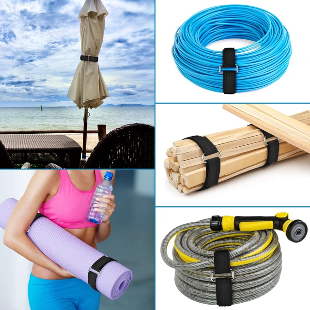 Alt view image 6 of 7 - 0.75" x39.4ft Hook and Loop Straps with 60 Buckles Adjustable Cut-to-Length Cable Ties - Reusable Nylon Fastening Tape Cable Straps for Storage or Organization (0.75in x 39.4ft)