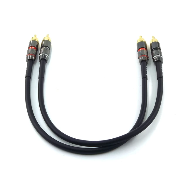 Alt view image 2 of 5 - RCA to RCA Cable 1ft Stereo Audio Cable,1rca Male to 1rca Male Cable Short Apply to with Speaker, AMP, Turntable, Receiver, Home Theater, Subwoofer, Double Shielded 2Pack
