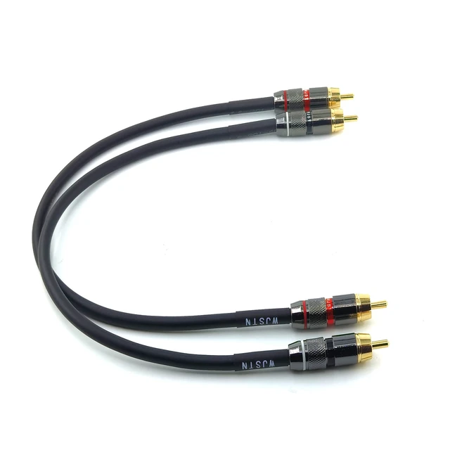 Alt view image 3 of 5 - RCA to RCA Cable 1ft Stereo Audio Cable,1rca Male to 1rca Male Cable Short Apply to with Speaker, AMP, Turntable, Receiver, Home Theater, Subwoofer, Double Shielded 2Pack