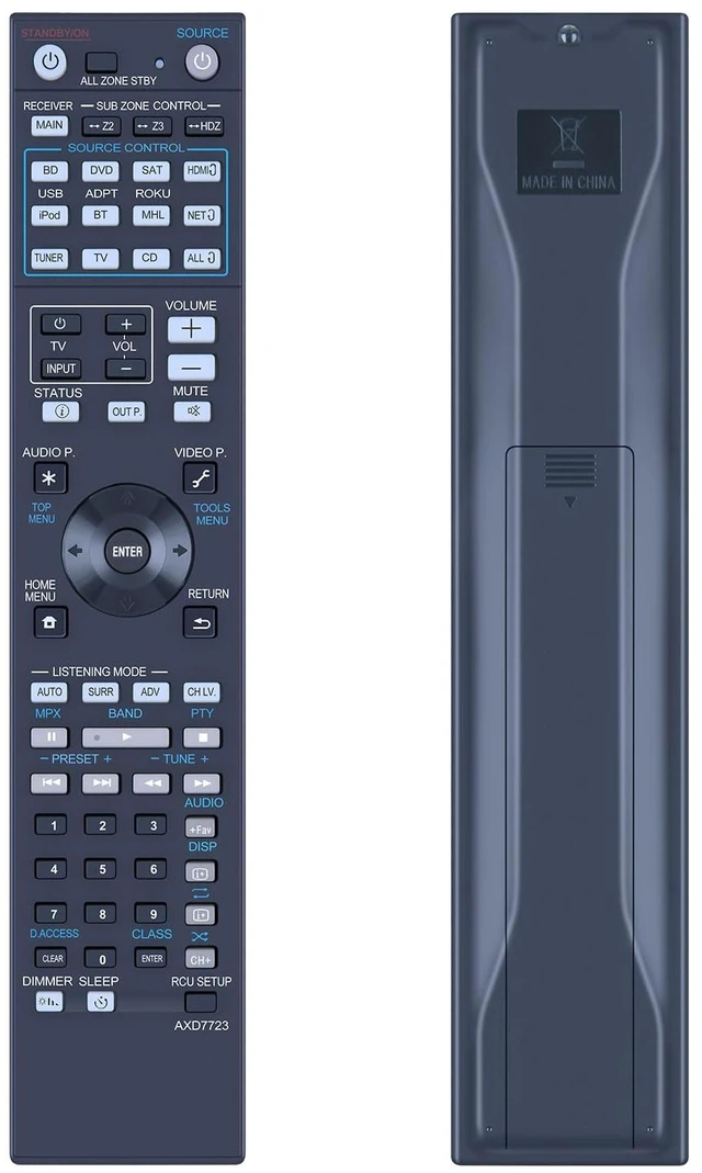 Main image of Replacement Remote Control for Pioneer Elite Home Theater Receiver AXD7723 Compatible with SC-81 SC-82 SC-91 SC-95 VSX-80 VSX-90