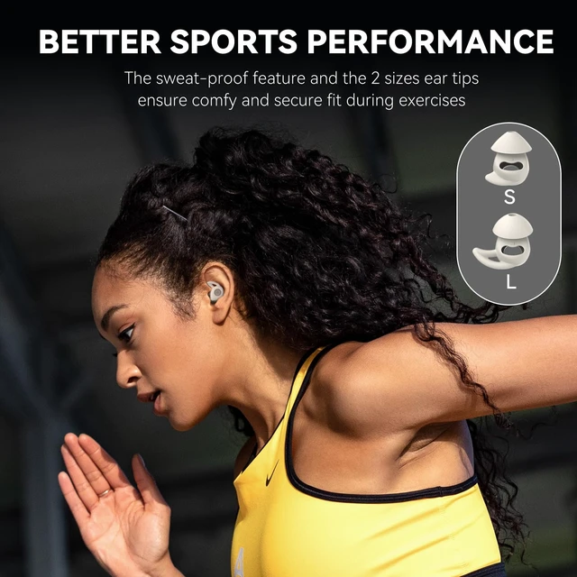 Alt view image 6 of 6 - Sleepals Micro Sleep Earbuds for Side Sleepers, Off-White Small and Light, Soft and Snug Fit, Moderate Noise Reduction (not ANC), 4H Single Play, 28H with Charging Case