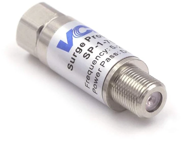 Alt view image 6 of 6 - Coaxial Surge Protector 75 Ohm 5-2500MHz TV Antenna Satellite in-Line 2 Protects Coaxial TV Antenna and Satellite from Lightning
