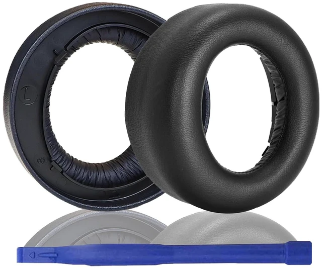 Main image of Replacement Ear Pads for Sony PlayStation 5 Pulse PS5 3D Headset,PS5 Protein Leather Ear Cushions,Securely Memory Foam Headset Earpads(Black