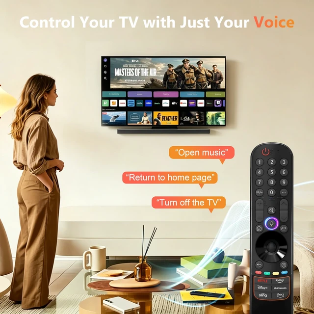 Alt view image 5 of 7 - Replacement for LG TV Remote, for 2019-2025 LG Remote Control for Smart TVs AN-MR24GA with Voice and Pointer Function, for All LG Magic Remote Compatible with All UHD OLED QNED NanoCell 4K 8K Smart TV