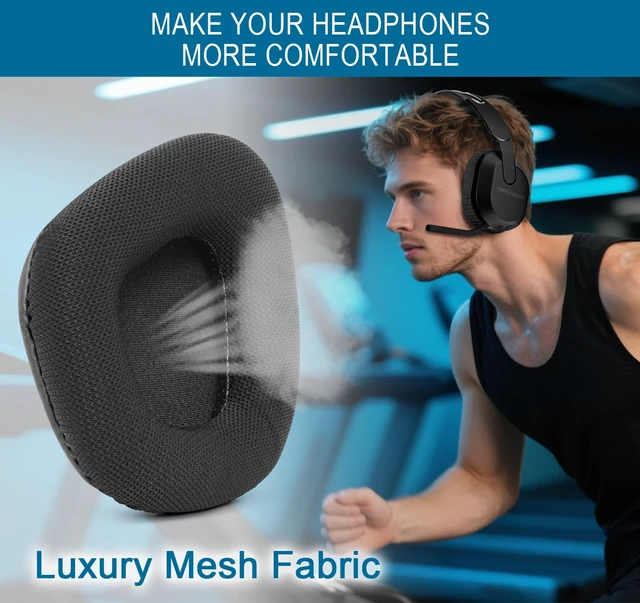 Alt view image 5 of 7 - Mesh Ear Pads for Turtle Beach Stealth 600 Gen2/ 600 Gen3/ 500 XB -Black Replacement Earpads with Noise Isolation Foam