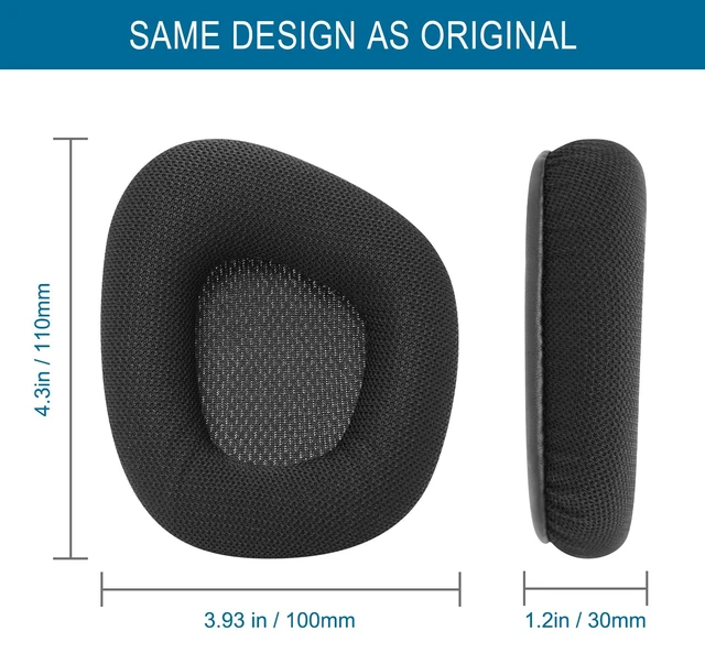 Alt view image 6 of 7 - Mesh Ear Pads for Turtle Beach Stealth 600 Gen2/ 600 Gen3/ 500 XB -Black Replacement Earpads with Noise Isolation Foam