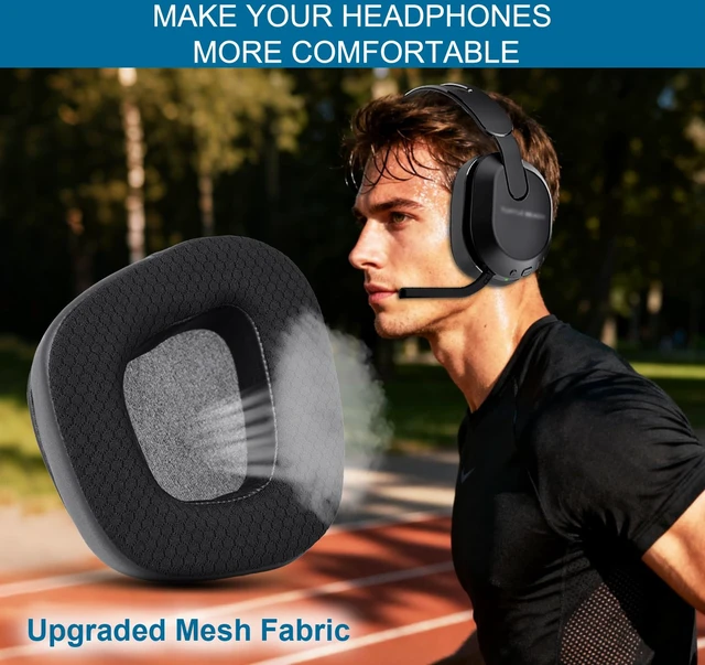 Alt view image 5 of 7 - Ear Pads Cushions for Turtle Beach Stealth 600 Gen2/ 600 Gen3/ 500 XB-Black Replacement Earpads with Noise Isolation Foam