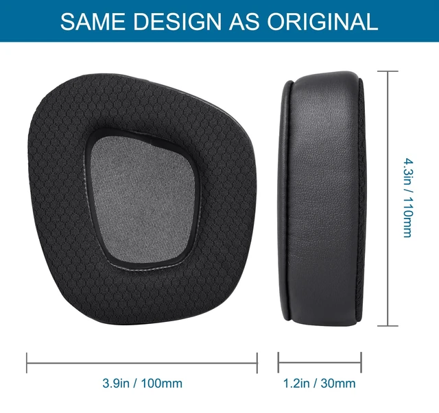 Alt view image 6 of 7 - Ear Pads Cushions for Turtle Beach Stealth 600 Gen2/ 600 Gen3/ 500 XB-Black Replacement Earpads with Noise Isolation Foam