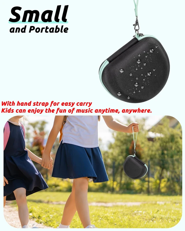 Alt view image 5 of 7 - Hard Travel Storage Case Compatible with iClever BTH12 / BTH26 / IMYB/JoySpark-T5 / Candy Bila BH03 Headphones, Protective Carrying Bag. (case only) - Black
