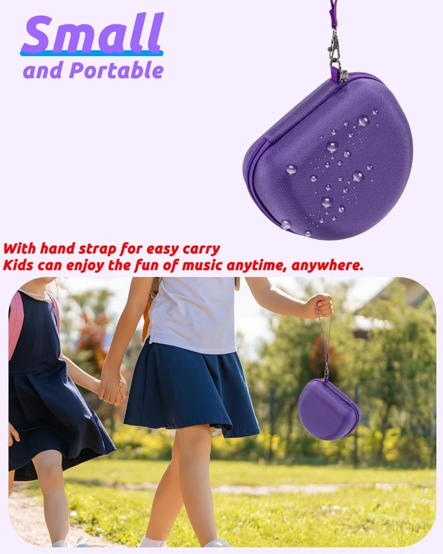 Alt view image 5 of 7 - Hard Travel Storage Case Compatible with iClever BTH12 / BTH26 / IMYB/JoySpark-T5 / Candy Bila BH03 Headphones, Protective Carrying Bag. (case only) - Purple